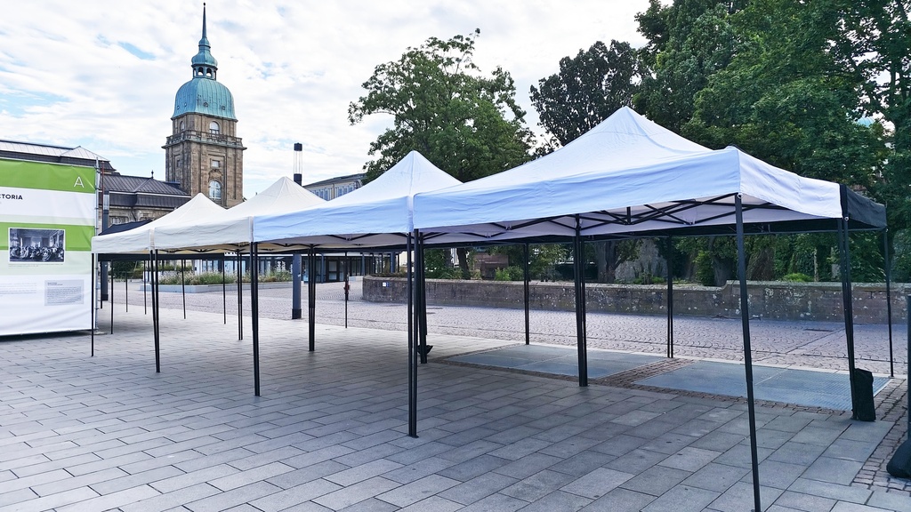 3x3m PROFI-ZELTE Faltpavillon, Stahl, 100% wasserdicht