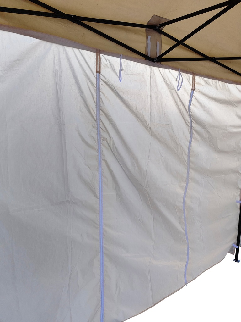 Seitenteil 3m, mit Tür - für Stahlrahmen