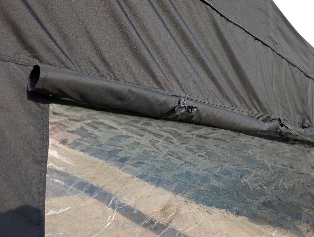 Seitenteil 3m, mit Fenster und Rollo - für Alurahmen