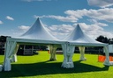 3x3m PROFI-ZELTE Faltpavillon Alurahmen Hexagon 40mm, 100% wasserdicht