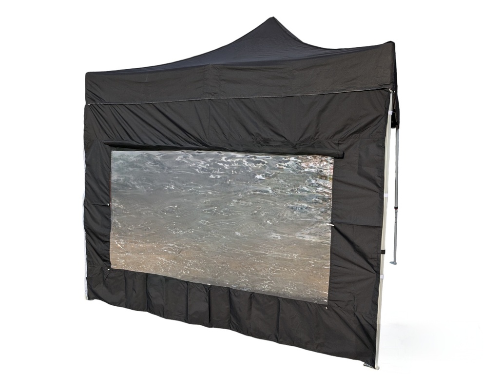 Seitenteil 6m, mit Fenster und Rollo - für 40/50mm Profile