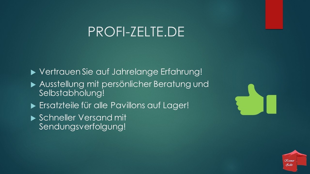 4x8m PROFI-ZELTE Faltpavillon Alurahmen Hexagon 40mm, 100% wasserdicht