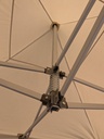 4x4m PROFI-ZELTE Faltpavillon Alurahmen Hexagon 50mm - Dachkonstruktion von innen