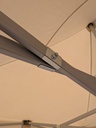 4x4m PROFI-ZELTE Faltpavillon Alurahmen Hexagon 50mm - Rahmenverbinder am Dachprofil