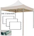3x3m PROFI-ZELTE Faltpavillon, Alurahmen 32mm, 100% wasserdicht