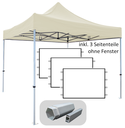 3x3m PROFI-ZELTE Faltpavillon Alurahmen Hexagon 40mm, 100% wasserdicht