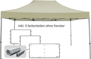 3x4,5m PROFI-ZELTE Faltpavillon Alurahmen Hexagon 40mm, 100% wasserdicht