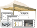 3x6m PROFI-ZELTE Faltpavillon Alurahmen Hexagon 40mm, 100% wasserdicht
