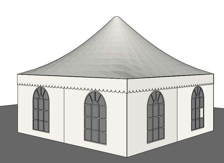 4x4m PROFI-ZELTE Pagoden Pavillon / Zelt, 100% wasserdicht