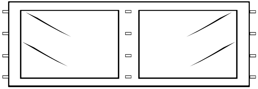 Seitenteil 6m, mit Fenster