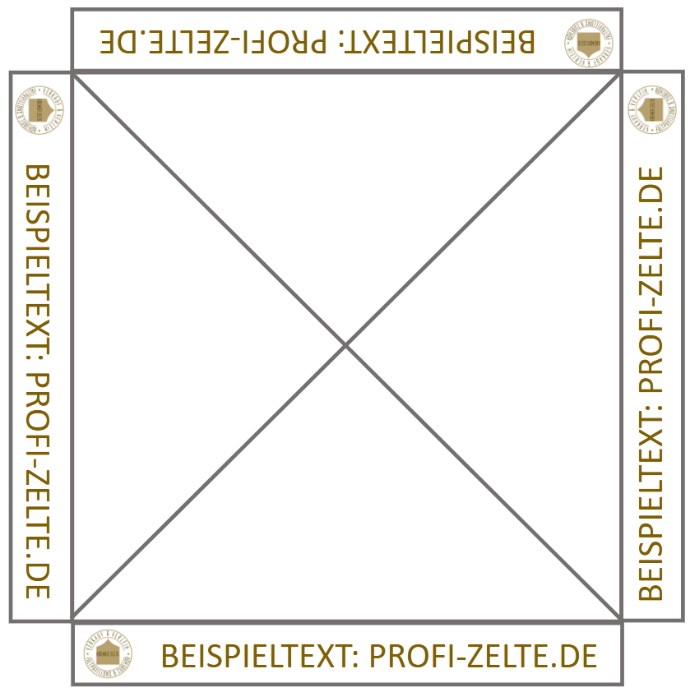 Individuelles Logo | Aufdruck auf dem Dach oder Seitenteilen
