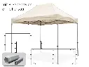 2x3m PROFI-ZELTE Faltpavillon Alurahmen Hexagon 40mm, 100% wasserdicht