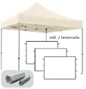 2x3m PROFI-ZELTE Faltpavillon Alurahmen Hexagon 40mm, 100% wasserdicht