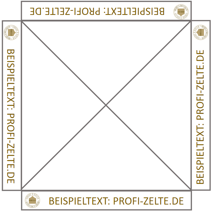 Individuelles Logo | Aufdruck auf dem Dach oder Seitenteilen