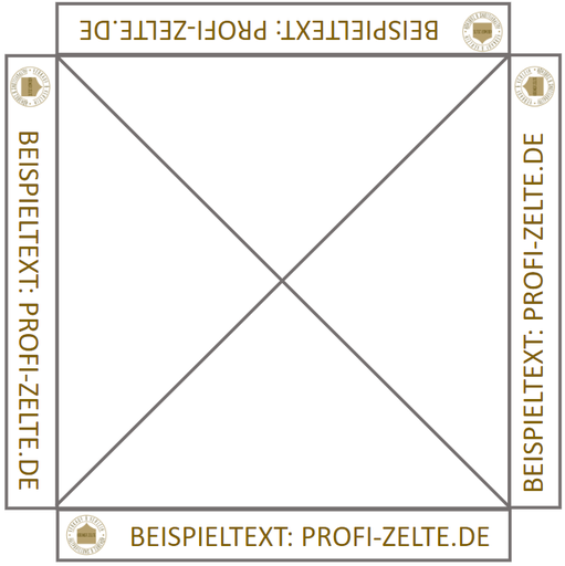 Individuelles Logo | Aufdruck auf dem Dach oder Seitenteilen