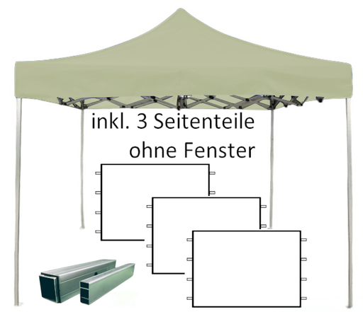 2x2m PROFI-ZELTE Faltpavillon, 32mm-Alu, 100% wasserdicht