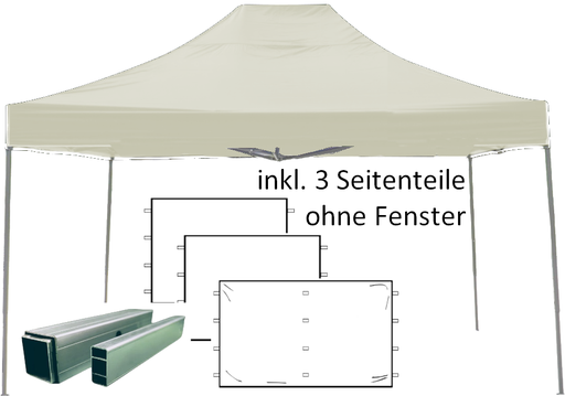 2x3m PROFI-ZELTE Faltpavillon, 32mm Alu, 100% wasserdicht
