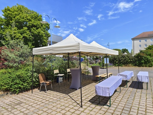 [VL480000] 4x8m PROFI-ZELTE Faltpavillon, Stahl | im Verleih