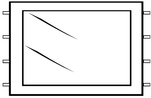 Seitenteil 3m, mit Fenster - für 40/50mm Profile