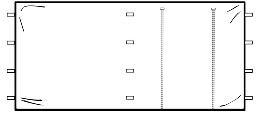 Seitenteil 4,5m mit Tür - für 40/50mm Profile