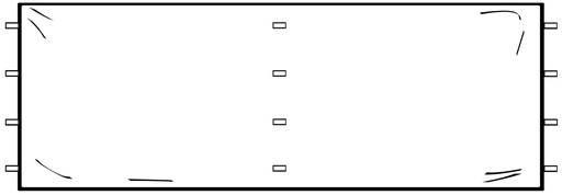 Seitenteil 6m, ohne Fenster - für 30/32mm Profile