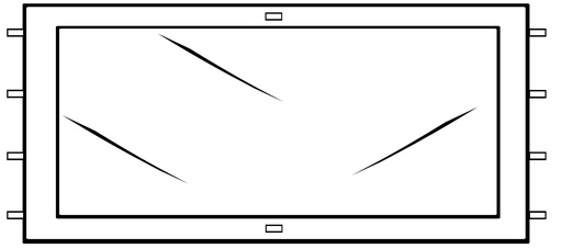 Seitenteil 4,5m, mit Fenster - für 30mm Profile